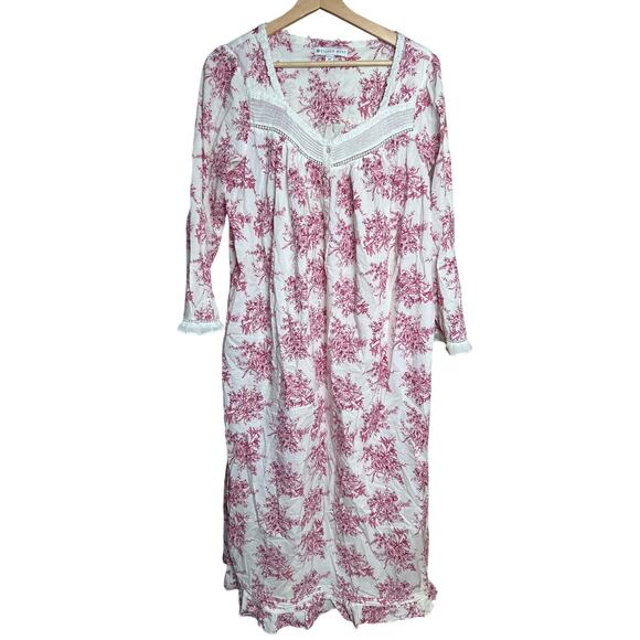 Eileen West Medium Nightgown Floral Print Long - Picture 1 of 6